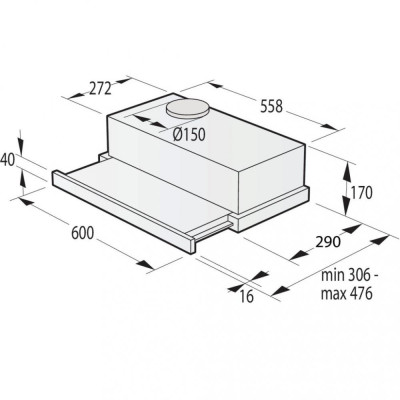Витяжка телескопічна Gorenje TH64E4BG