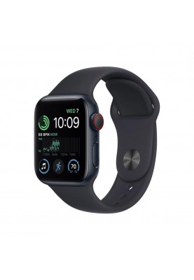 Смарт-годинник Apple Watch SE 2 GPS + Cellular 40mm Midnight Aluminum Case with Midnight Sport Band (MNPL3/MNTN3)