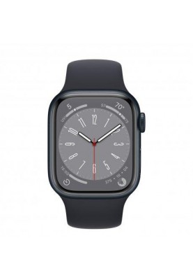 Смарт-годинник Apple Watch Series 8 GPS + Cellular 41mm Midnight Aluminum Case w. Midnight S. Band S/M (MNUV3)