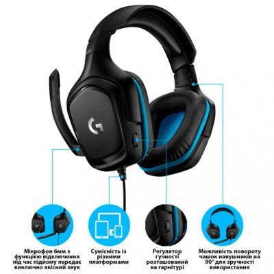 Навушники з мікрофоном Logitech G432 (981-000770)