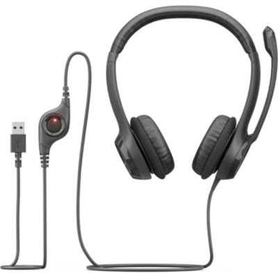 Навушники з мікрофоном Logitech H390 USB Black (981-000406)