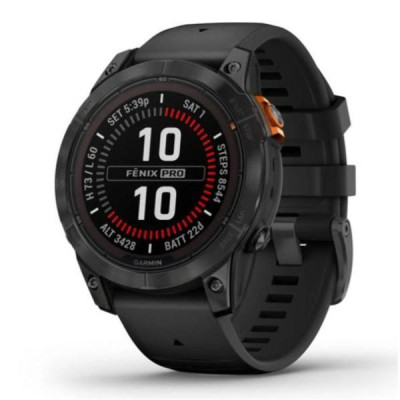 Смарт-годинник Garmin Fenix 7 Pro Solar Slate Gray w. Black Band (010-02777-00/01)