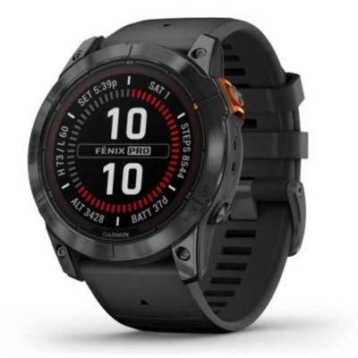 Смарт-годинник Garmin Fenix 7X Solar Slate Gray w. Black Band (010-02778-00/01)