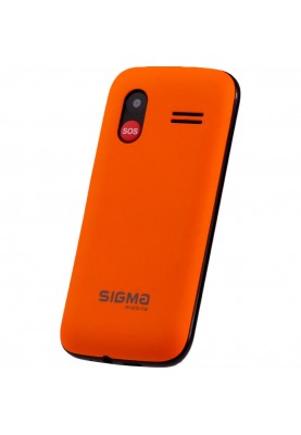 Мобільний телефон (бабушкофон) Sigma mobile Comfort 50 HIT Black-Orange