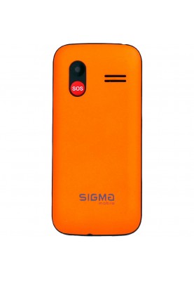 Мобільний телефон (бабушкофон) Sigma mobile Comfort 50 HIT Black-Orange