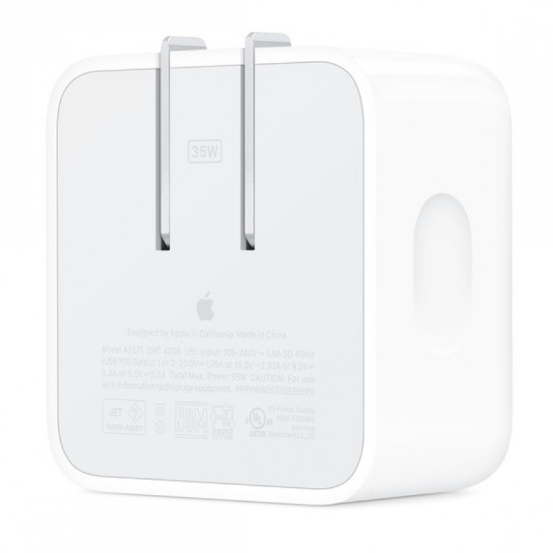 Блок живлення для ноутбука Apple 35W Dual USB-C Port Compact Power Adapter (MNWM3)