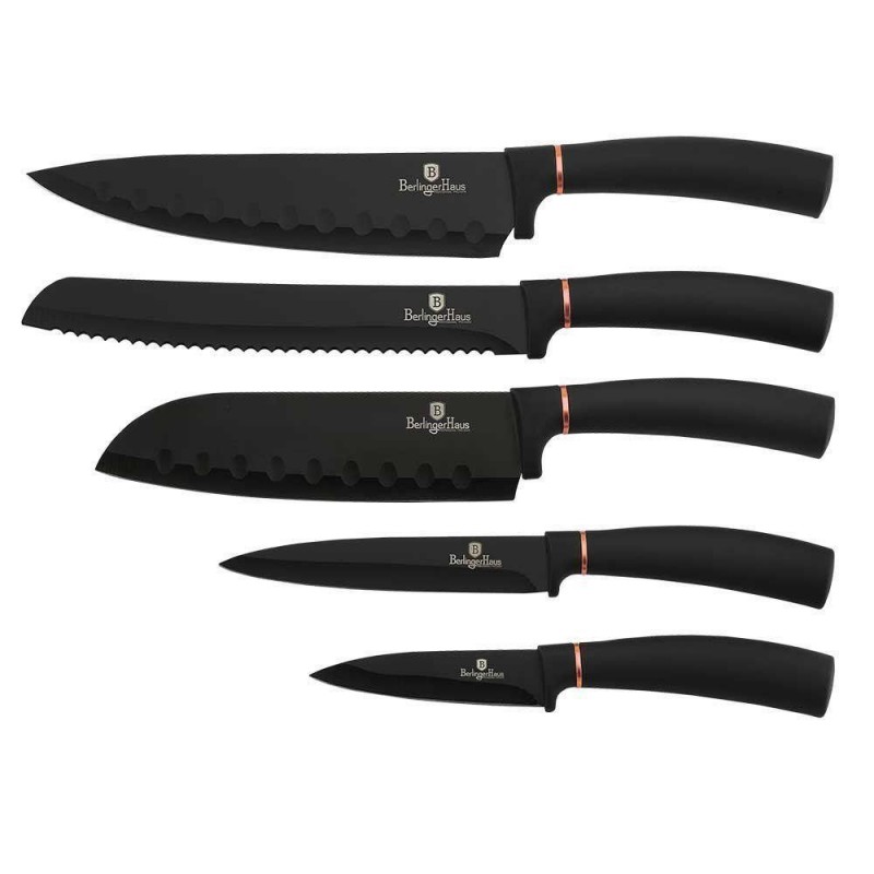 Набір ножів із 6 предметів Berlinger Haus BLACK ROSE Collection BH-2336