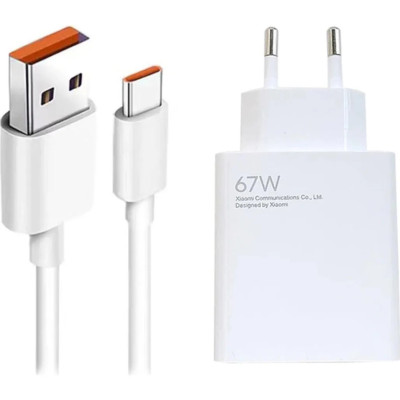 Зарядний пристрій Xiaomi Wall Charger 67W White + USB-C (BHR6035EU)