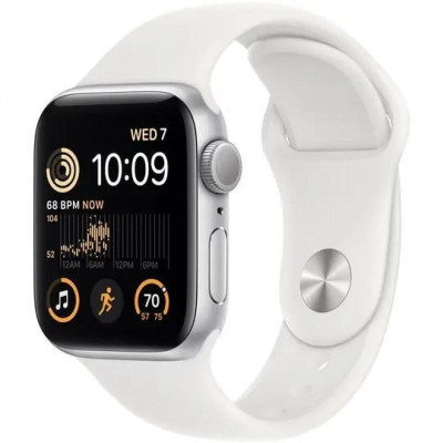 Смарт-годинник Apple Watch SE 2 GPS 40mm Silver Aluminum Case with White Sport Band-S/M (MNT93)