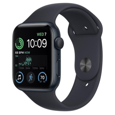 Смарт-годинник Apple Watch SE 2 GPS 44mm Midnight Aluminum Case w. Midnight S. Band-M/L (MNTG3)