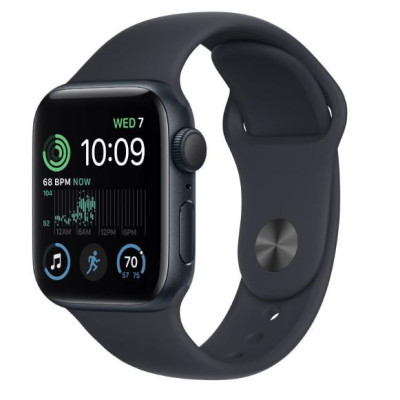 Смарт-годинник Apple Watch SE 2 GPS 44mm Midnight Aluminum Case w. Midnight S. Band-S/M (MNTF3)