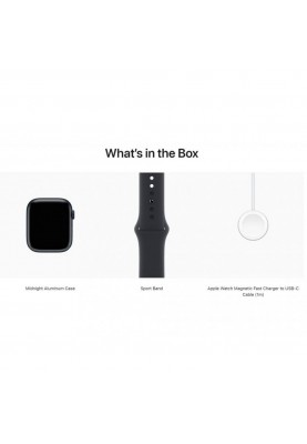 Смарт-годинник Apple Watch Series 8 GPS 41mm Midnight Aluminum Case w. Midnight Sport Band-Size S/M (MNU73/MNPC3)