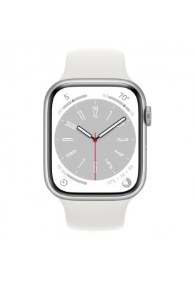 Смарт-годинник Apple Watch Series 8 GPS 41mm Silver Aluminum Case with White S. Band M/L (MP6M3)