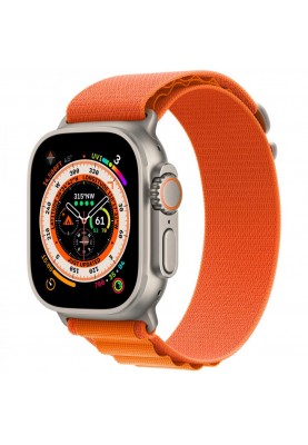 Смарт-годинник Apple Watch Ultra GPS + Cellular 49mm Titanium Case with Orange Alpine Loop-Small (MNHA3/MNHH3)