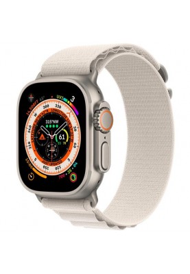 Смарт-годинник Apple Watch Ultra GPS + Cellular 49mm Titanium Case with Starlight Alpine Loop-Small (MQEY3/MQFQ3)