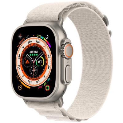 Смарт-годинник Apple Watch Ultra GPS + Cellular 49mm Titanium Case with Starlight Alpine Loop-Small (MQEY3/MQFQ3)