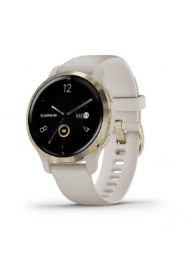 Смарт-годинник Garmin Venu 2S Light Gold Stainless Steel Bezel with Light Sand Case and Silicone Band (010-02429-01/11)