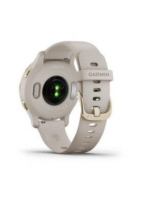 Смарт-годинник Garmin Venu 2S Light Gold Stainless Steel Bezel with Light Sand Case and Silicone Band (010-02429-01/11)