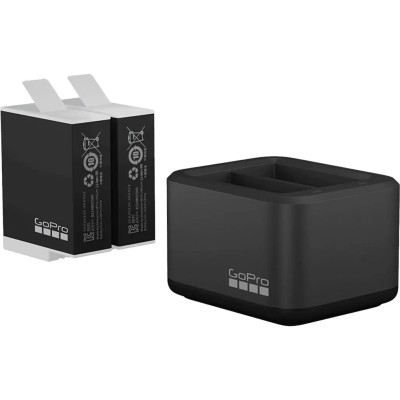 Подвійний зарядний пристрій Акумулятор 2 шт. GoPro Dual Battery Charger + Battery Enduro 2 ПК для HERO11/10/9 (ADDBD-211)