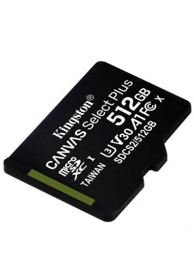 Карта пам'яті Kingston 512 GB microSDXC Class 10 UHS-I U3 Canvas Select Plus SDCS2/512GBSP