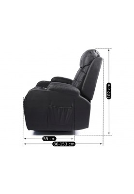 Крісло масажне розкладне Mebel Elit BOX (чорний)