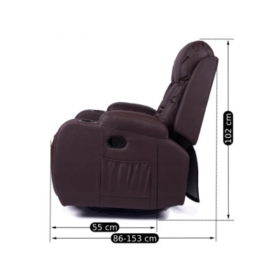 Крісло масажне розкладне Mebel Elit BOX (коричневий)