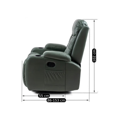 Крісло масажне розкладне Mebel Elit BOX (зелений)