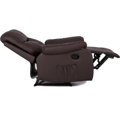 Сучасне розкладне крісло з підніжкою Mebel Elit INTER (коричневий)