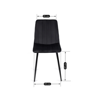 Стілець з м'якою оббивкою Mebel Elit IBIS (чорний)