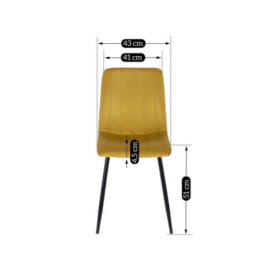 Стілець з м'якою оббивкою Mebel Elit IBIS (гірчичний)