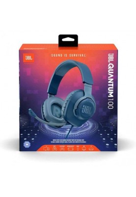 Комп'ютерна гарнітура JBL Quantum 100 Blue (JBLQUANTUM100BLU)