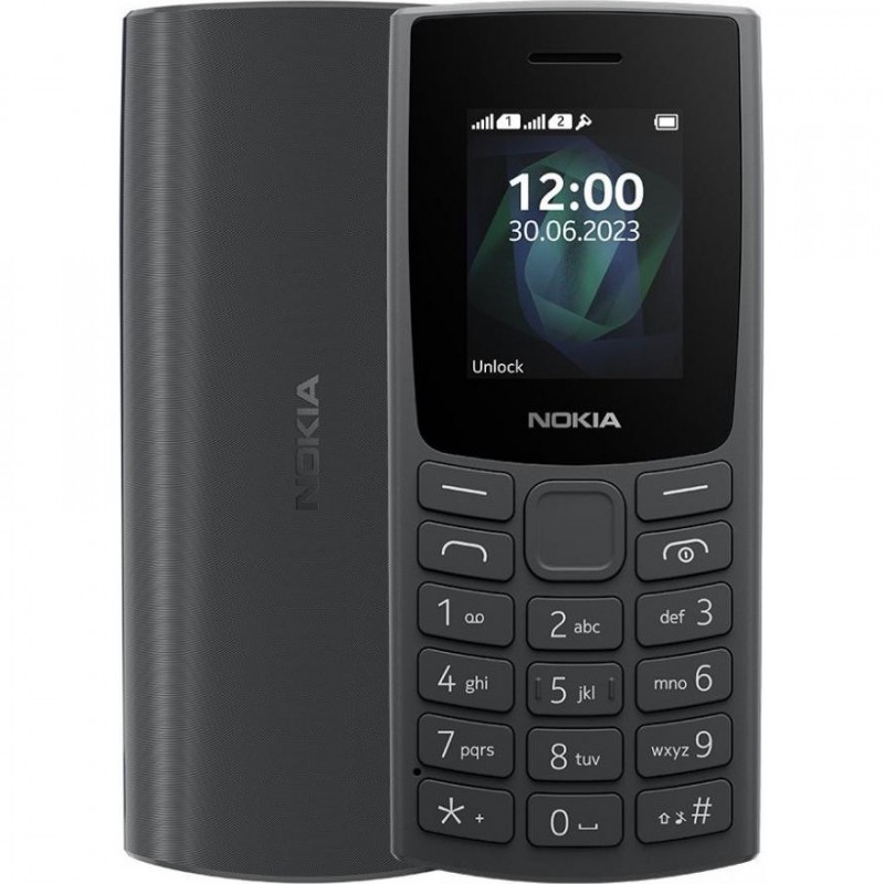 Мобільний телефон Nokia 105 SS 2023 Charcoal (1GF019EPA2C01) (no charger)