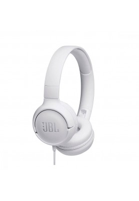 Навушники з мікрофоном JBL T500 White (JBLT500WHT)