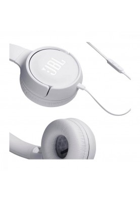 Навушники з мікрофоном JBL T500 White (JBLT500WHT)