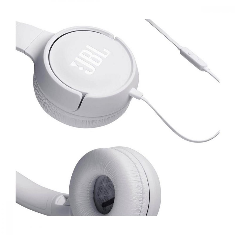 Навушники з мікрофоном JBL T500 White (JBLT500WHT)