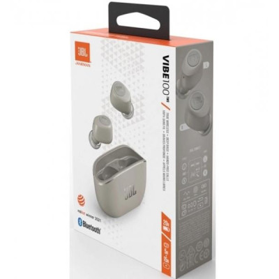 Навушники з мікрофоном JBL Vibe 100TWS Ivory (JBLV100TWSIVREU)