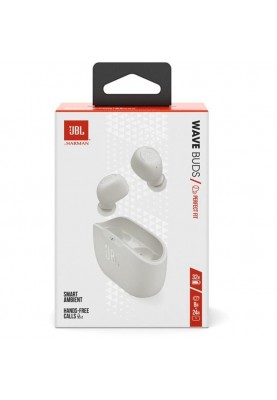 Навушники TWS JBL Wave Buds White (JBLWBUDSWHT)