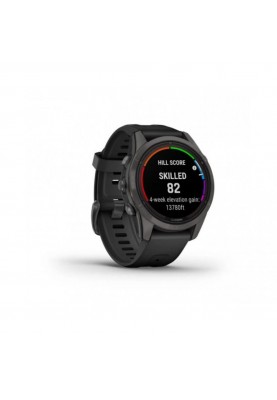 Смарт-годинник Garmin Fenix 7S Sapphire Solar Carbon G. DLC Tit. with Black Band (010-02776-10/11)