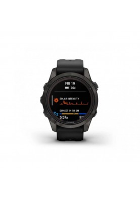 Смарт-годинник Garmin Fenix 7S Sapphire Solar Carbon G. DLC Tit. with Black Band (010-02776-10/11)