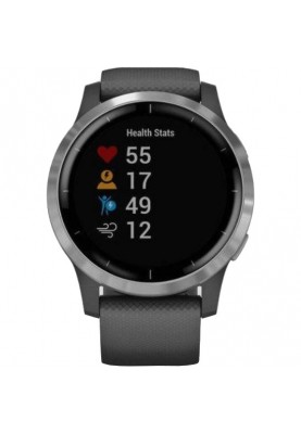 Смарт-годинник Garmin vivoactive 4 Shadow Gray/Silver (010-02174-03/010-02174-01)