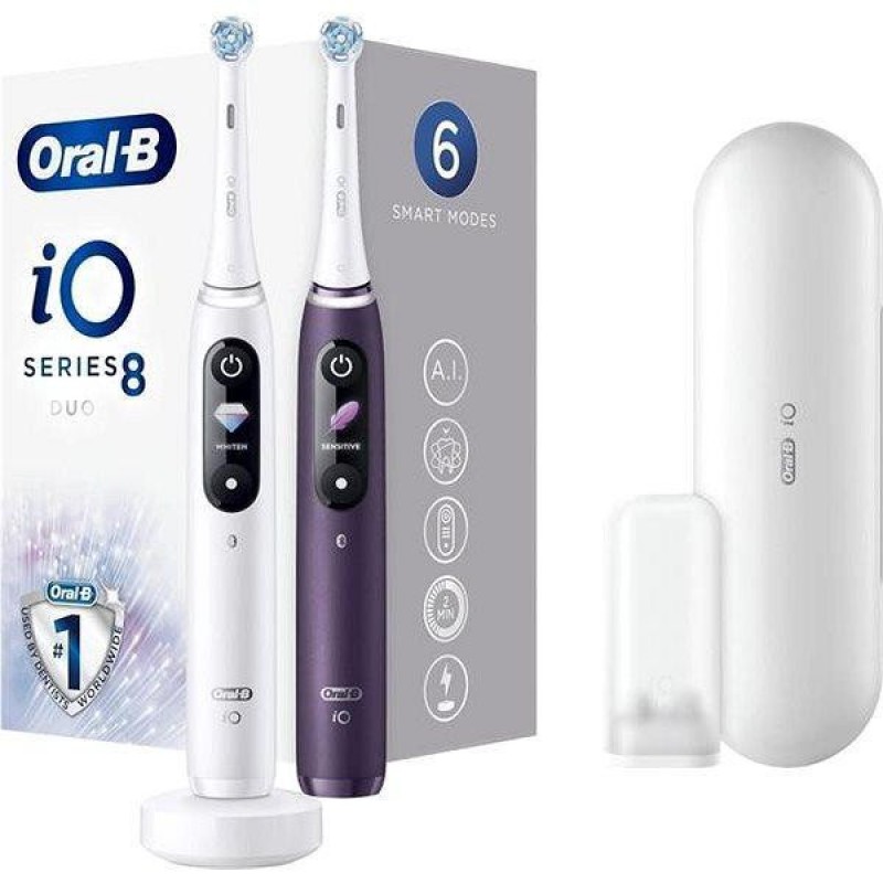 Електрична зубна щітка Oral-B iO Series 8 duo Violet & White