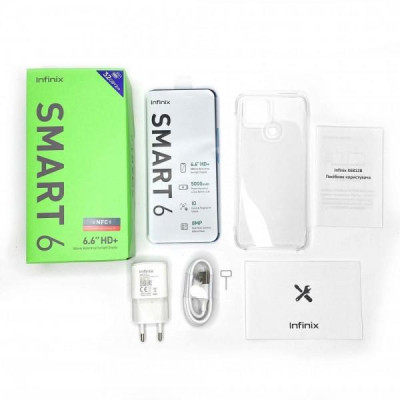 Смартфон Infinix Smart 6 2/32Gb NFC Polar Black