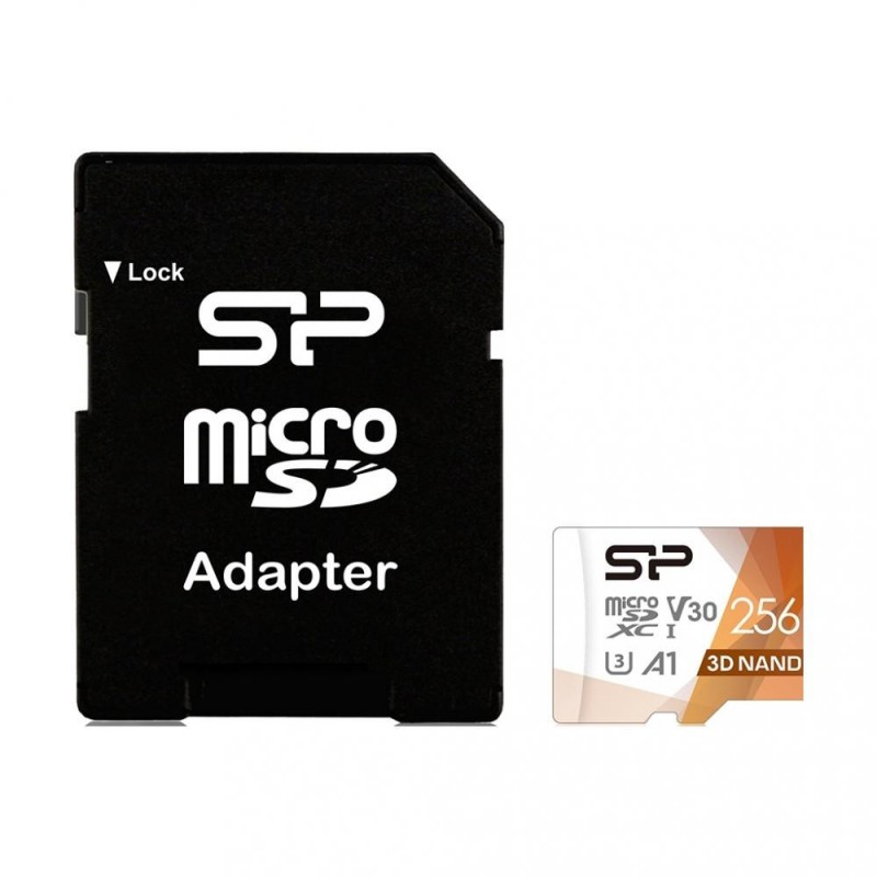Карта пам'яті Silicon Power 256GB microSDXC UHS-I U3 V30 A1 Class 10 Superior Pro Colorful + SD-adapter (SP256GBSTXDU3V20AB)