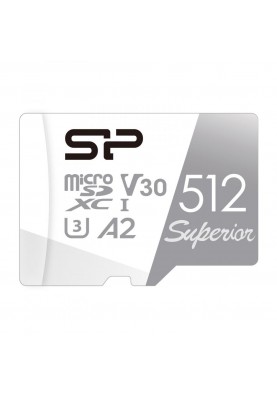 Карта пам'яті Silicon Power 512 GB microSDXC U3 A1 V30 Superior Color + adapter (SP512GBSTXDA2V20SP)