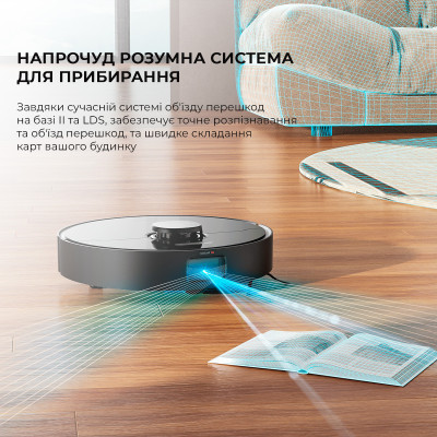 Робот-пилосос з вологим прибиранням Dreame Bot D10S Pro Black