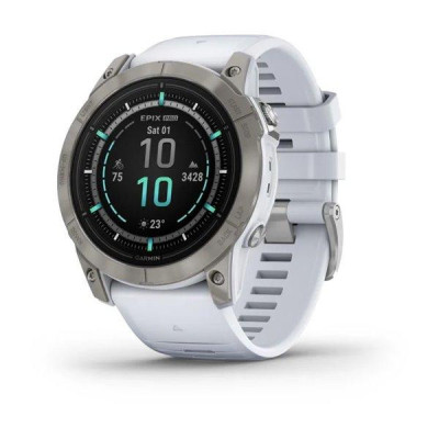 Смарт-годинник Garmin Epix Pro Gen 2 Sapphire 51mm Titanium w. Whitestone Band (010-02804-10/11)