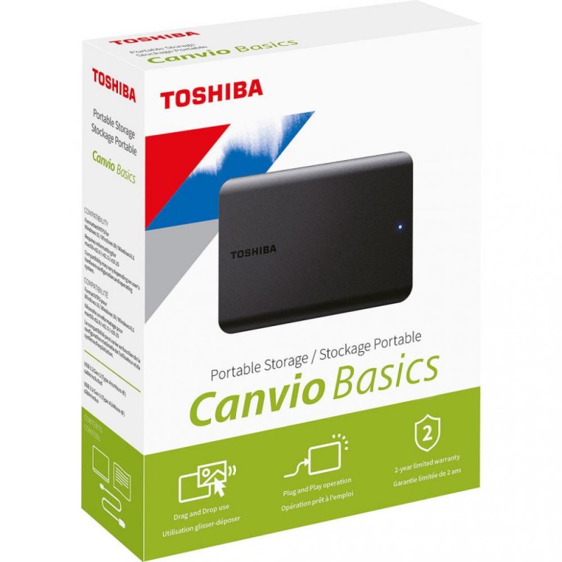 Жорсткий диск Toshiba Canvio Basics 2022 1 TB Black (HDTB510EK3AA)