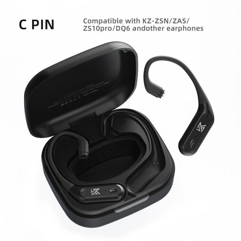 Адаптер для навушників Knowledge Zenith AZ09 Pro із завушинами (C pin) Black