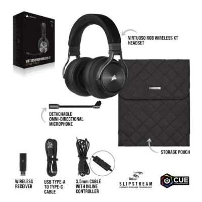 Комп'ютерна гарнітура Corsair VIRTUOSO RGB WIRELESS XT (CA-9011188)