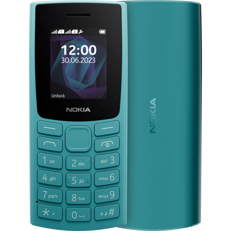 Мобільний телефон Nokia 105 SS 2023 Cyan (1GF019EPG6C01)